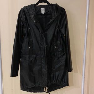 TWIK (Simons) Rain Coat - Pleather Sleeves - XS